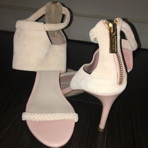 Cole Haan Lise Dress Sandal In Seashell Pink Suede